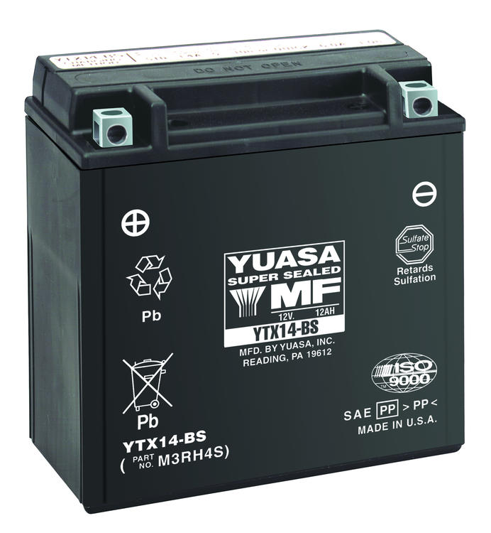 Yuasa MC YTX14-BS MF AGM, 12V 12,6 Ah, YTX14-BS