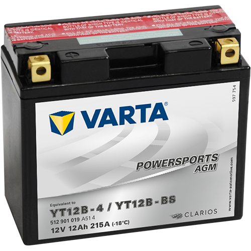 Varta MC AGM YT12B-BS, 12V 12Ah, 512901