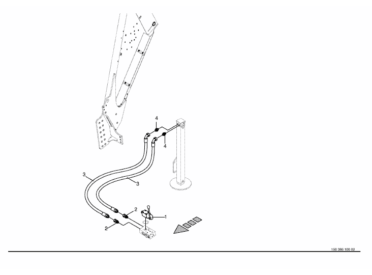 Hydraulisk stödfot -valfri - Medium