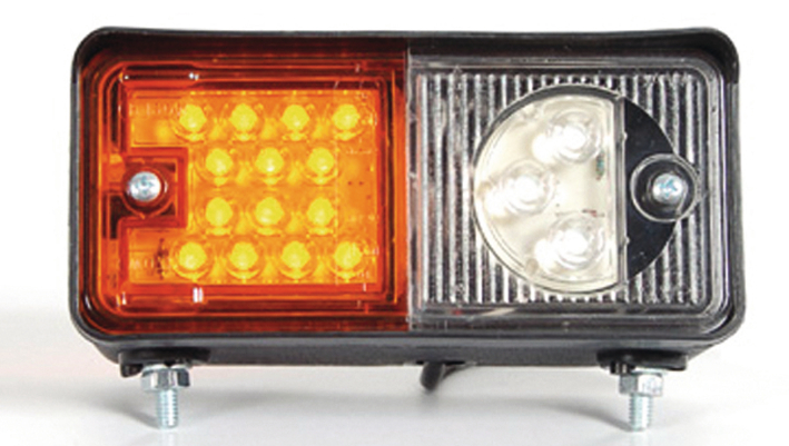 Strands frontlampa LED, duo position/blinkers, 12/24V, vänster