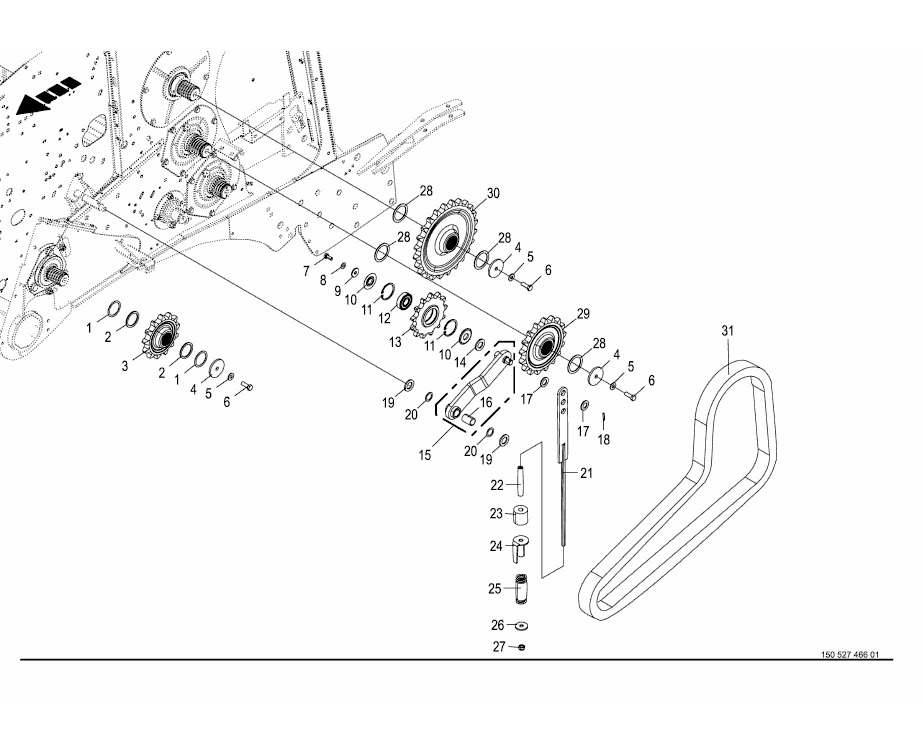 Chain drive lh side