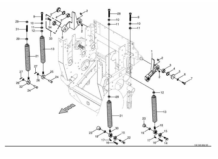 Rockers / tension springs