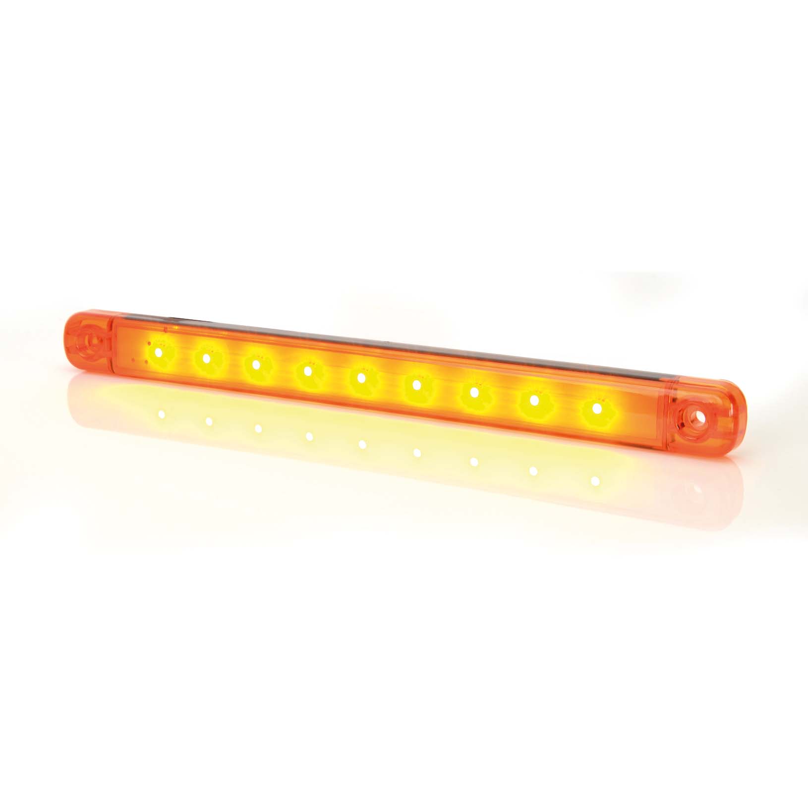 Strands sidomarkeringsljus Slim LED, orange glas, 9-36V