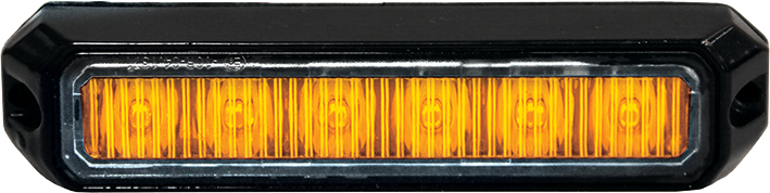Strands blixtljus, orange LED, 6 Lysioder, klart lampglas, 9-30V, 18W-image