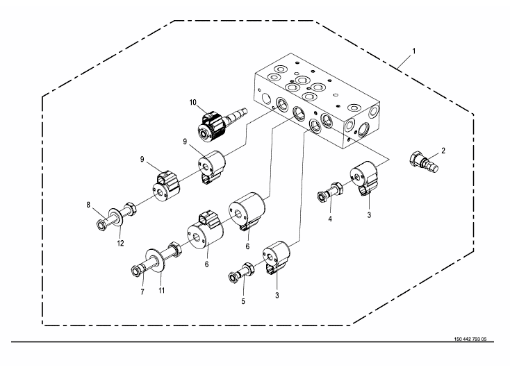 Hydraulics - front block -(24V)