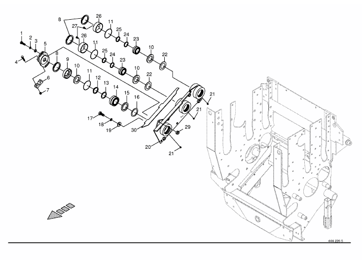 Intake rollers - bearing bottom