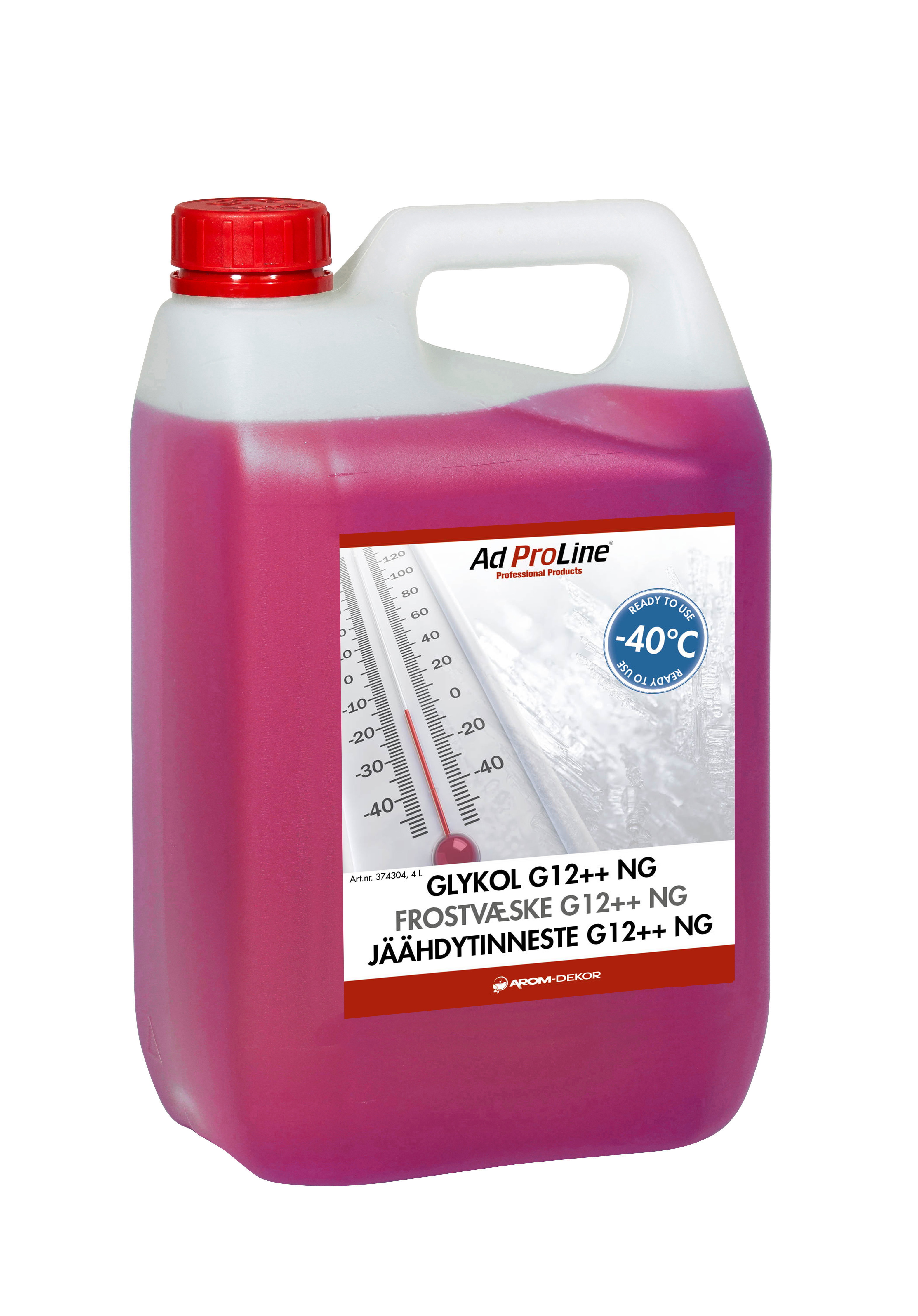 AdProLine® Glykol G12++ NG -40°C (färdigblandad), 4 liter dunk