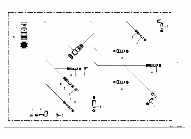 Cable harness - left rear