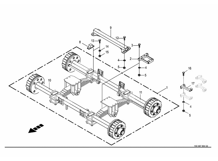 Tandemaxel tillbehör-11 ton