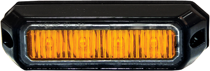 Strands varningsblixtljus LED, mini, orange, 10-32V, 4LEDx3W med mantlad kabel