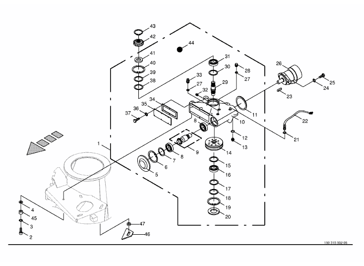 Auger gearbox