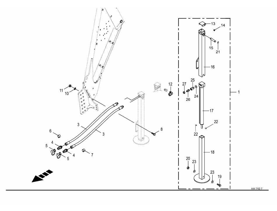 Hydraulisk stödfot