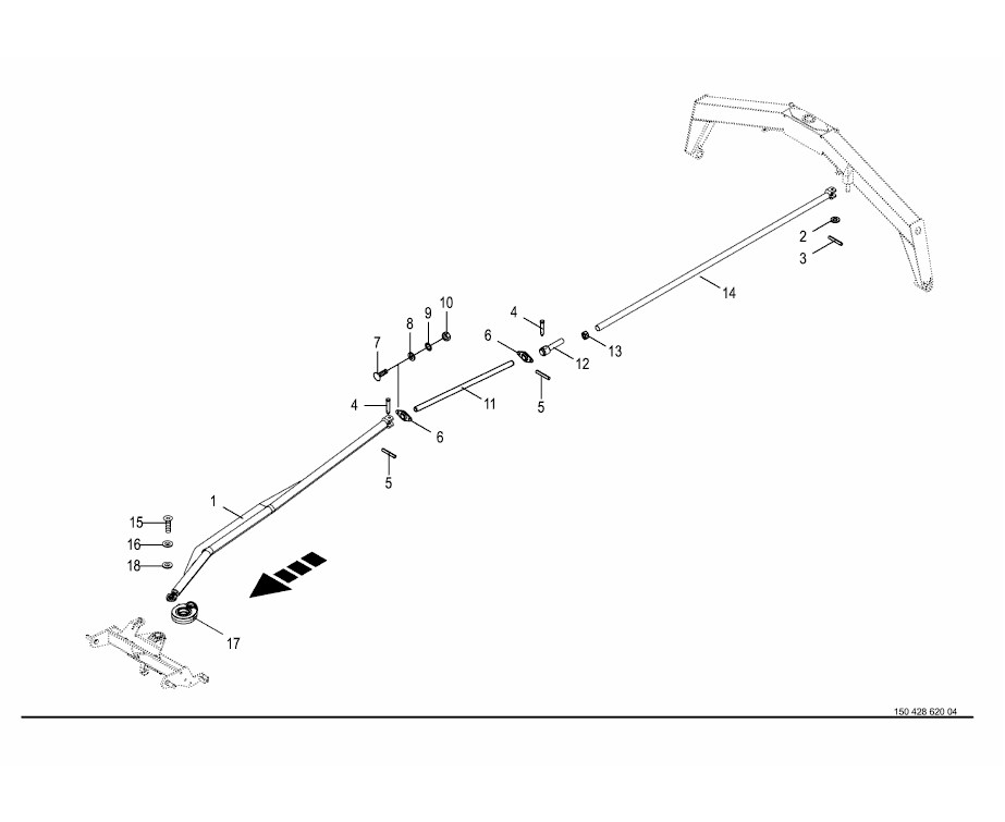 Steering rod cpl.