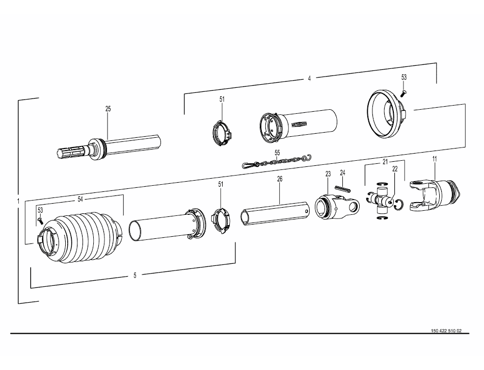 Kraftöverföringsaxel 1 - Walterscheid