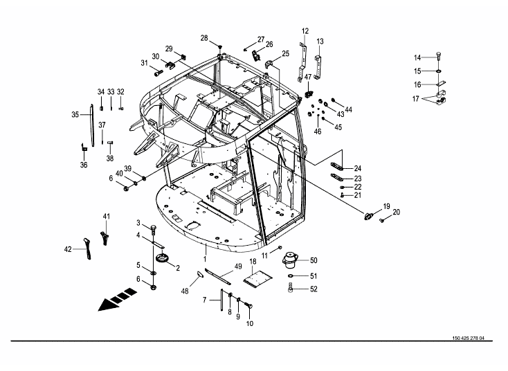 Cabin - frame / mounting parts