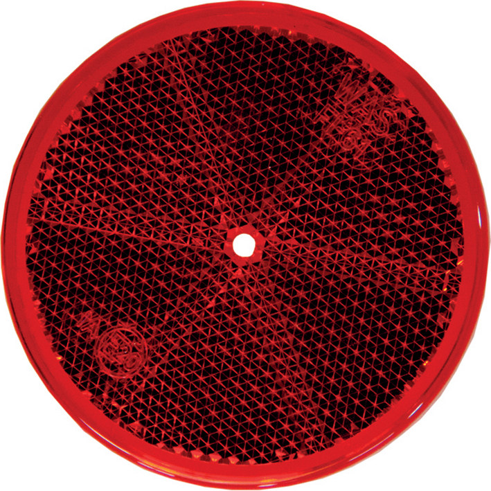Strands rund självhäftande reflex, 60mm, röd-image