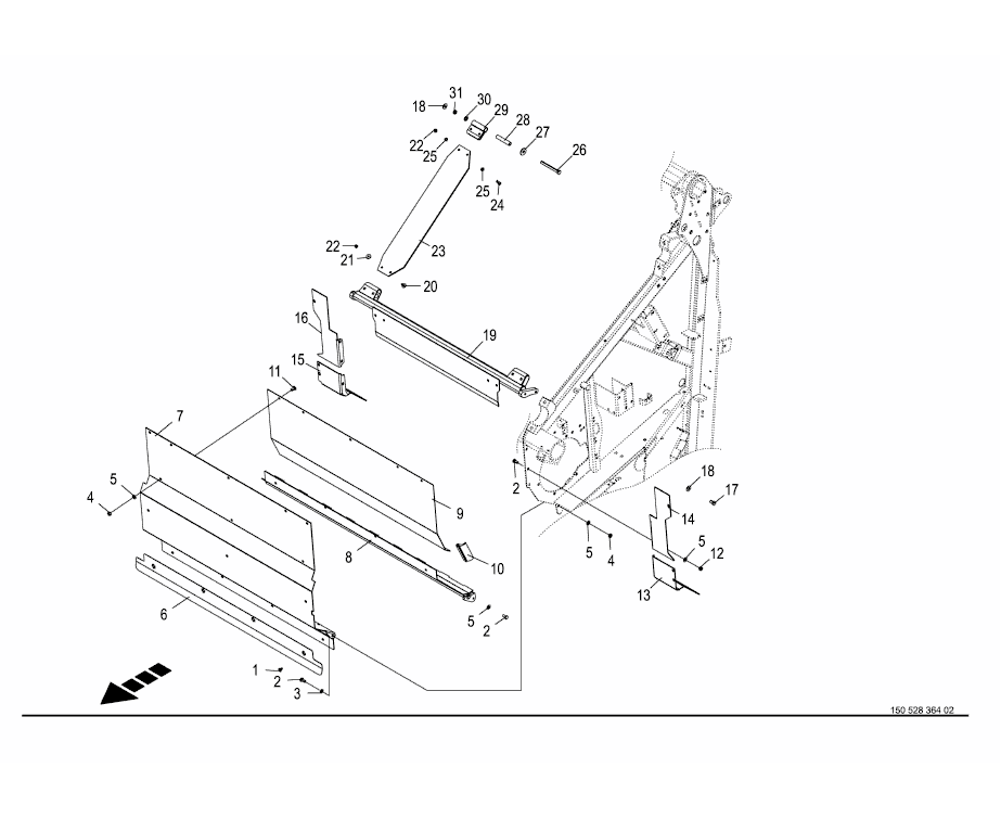 Front frame - Mounting parts