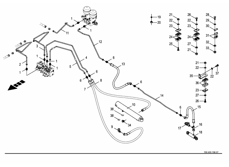 Hydraulics - working width