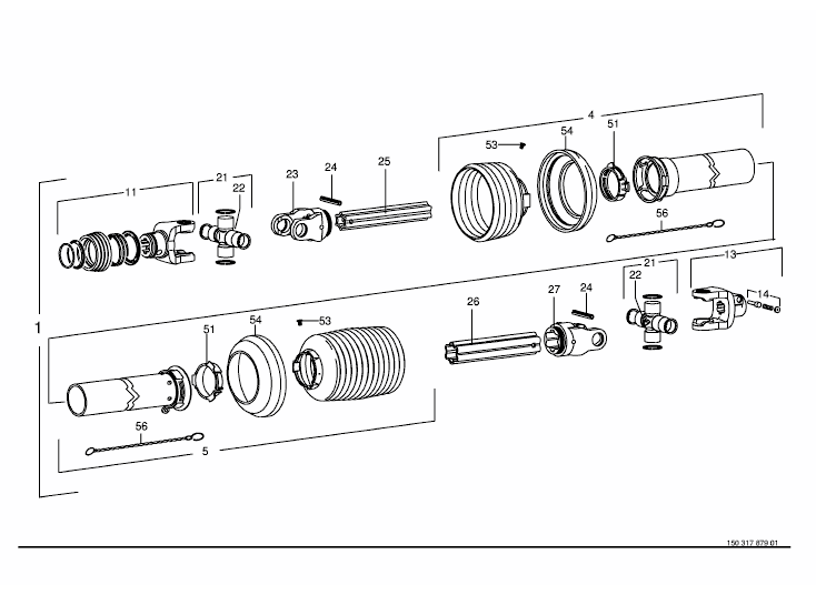 Huvudkraftöverföringsaxel - Z1 45098