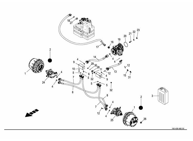 High pressure circuit -front