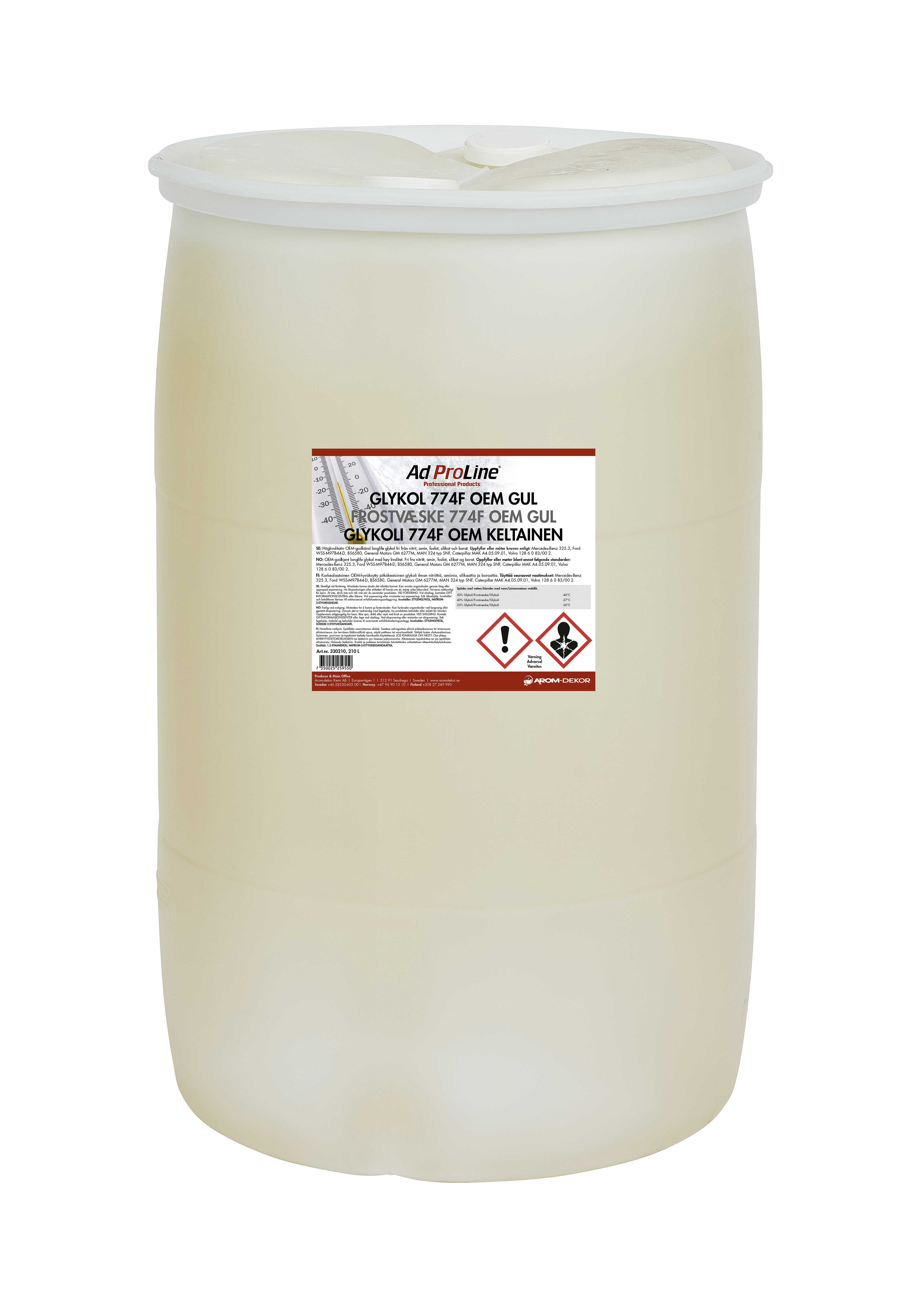 AdProLine ® Glykol 774F OEM Gul, 210 liter fat-image
