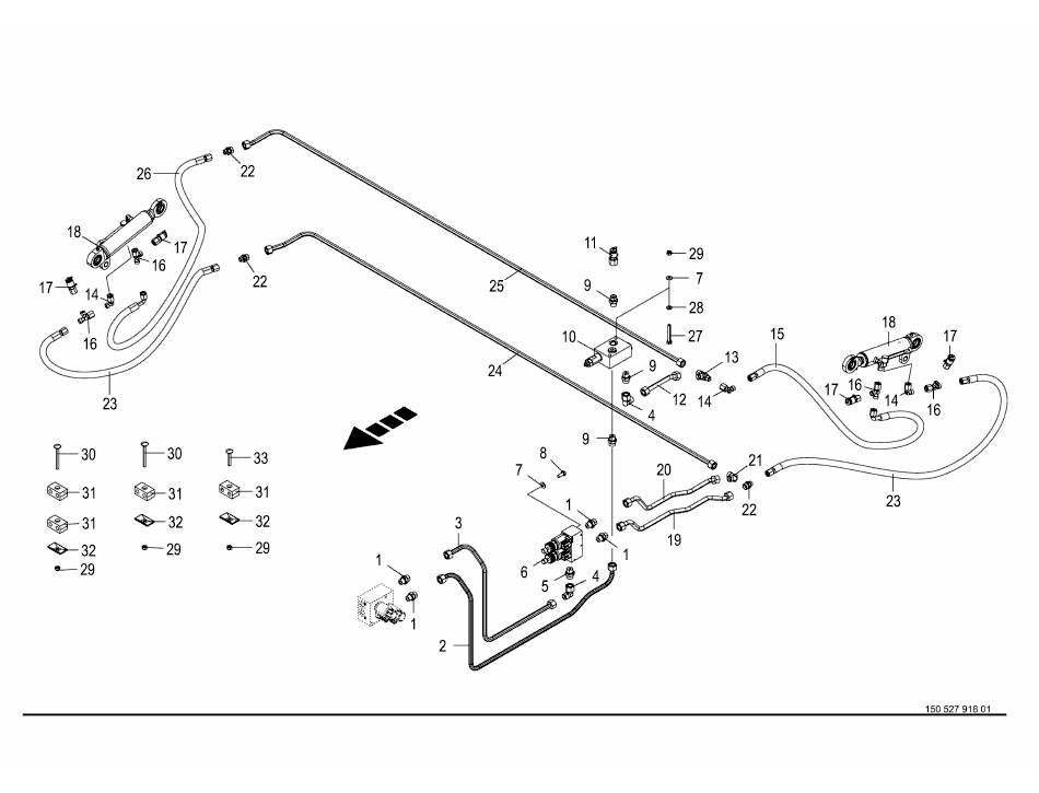 Hydraulik filmknivs arm