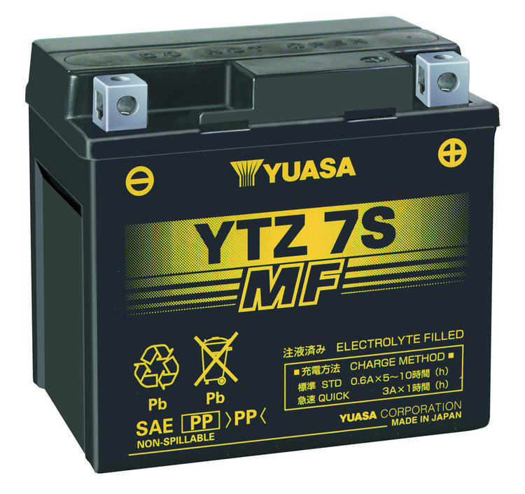 Yuasa MC YTZ7S Hög Effekt AGM, 12V 6,3 Ah, YTZ7S