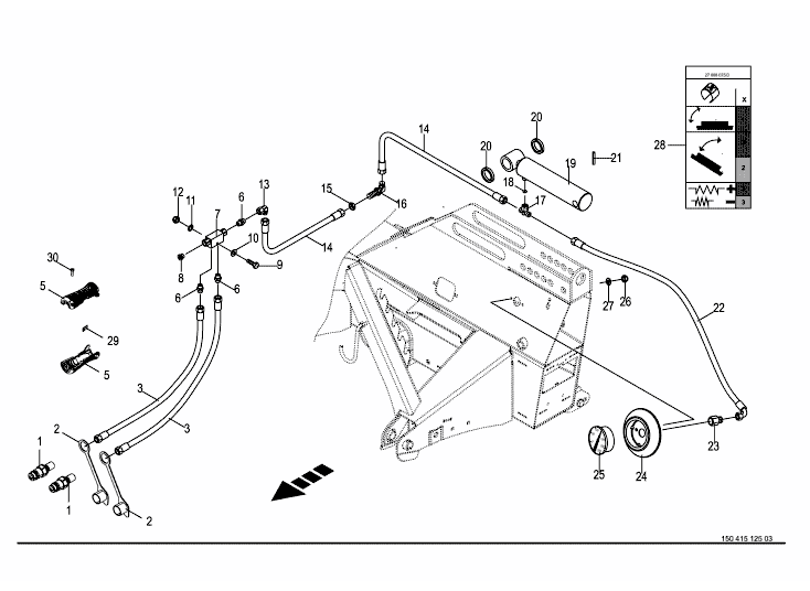 Hydraulisk fjäderavlastning - tillval