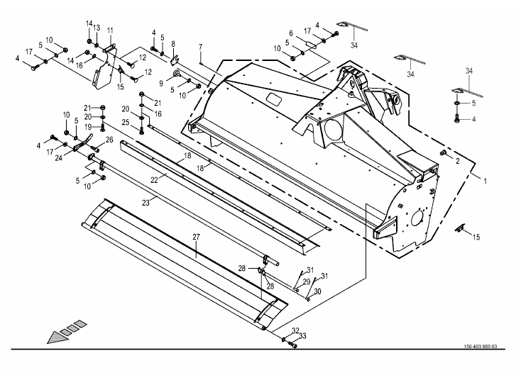 Tine conditioner housing