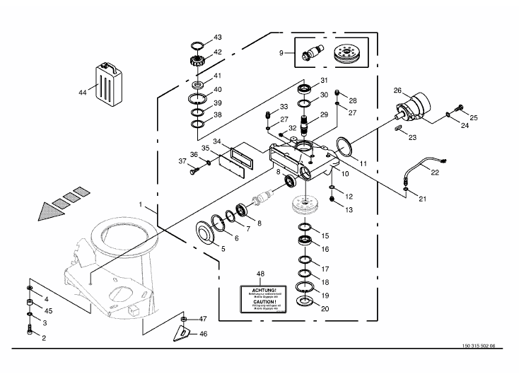 Auger gearbox