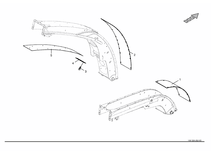 Upper discharge chute -HD parts -hochverschleissfest