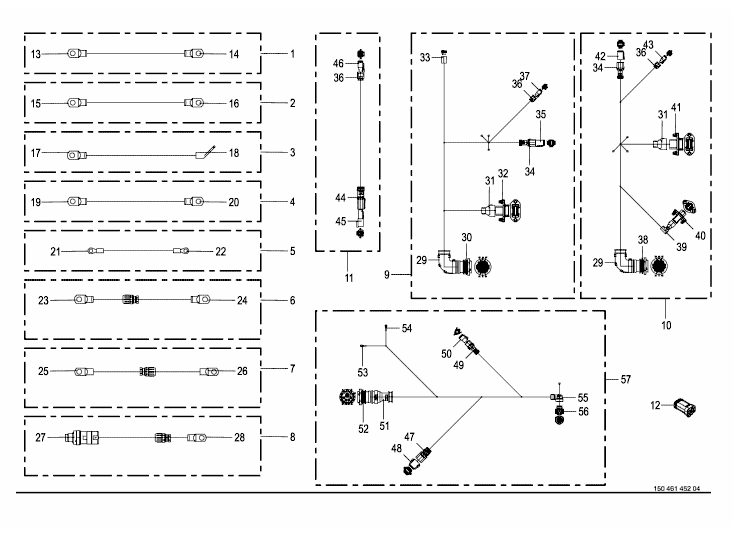 Cable harness - cab access / platform