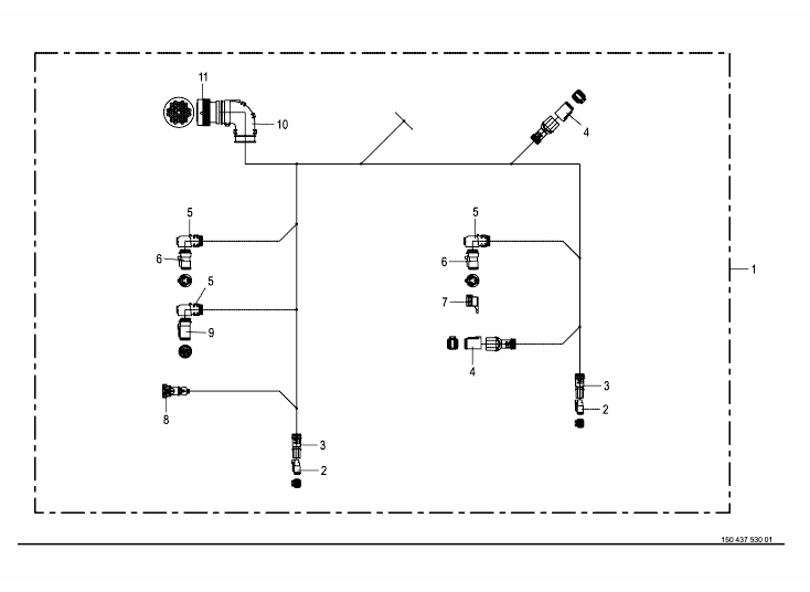 Cable harness - below the cabin