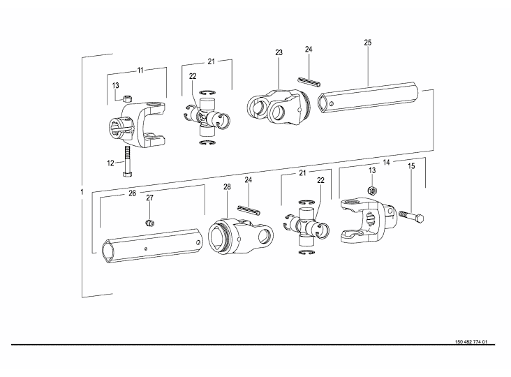 PTO axlar Walterscheid