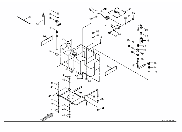 Additional tank for silage agent system -optional