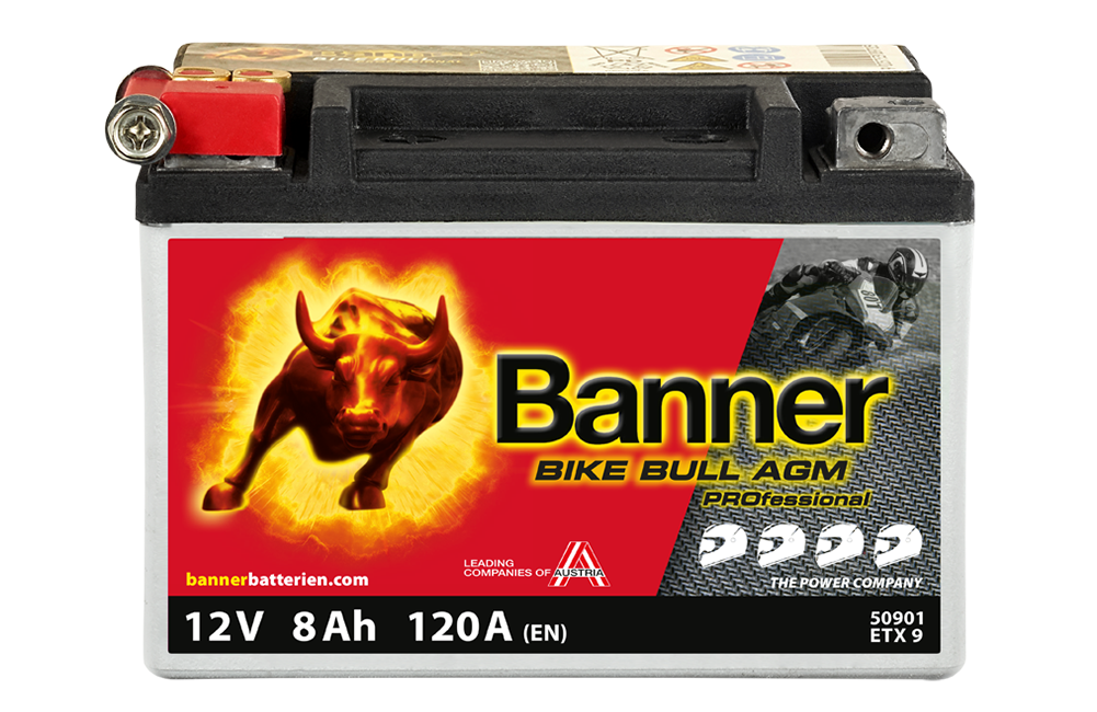 Banner Bike Bull, AGM PRO ETX 9, 12V 8Ah, ETX50901-image