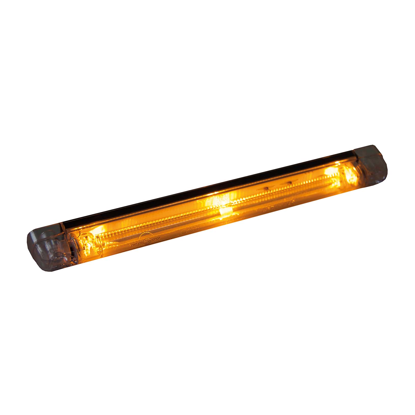 Strands fiberoptisk sidomarkeringsljus, orange LED, 12-24V