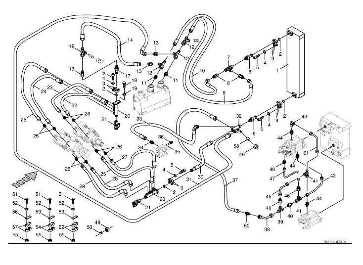 Housing line / oil cooler