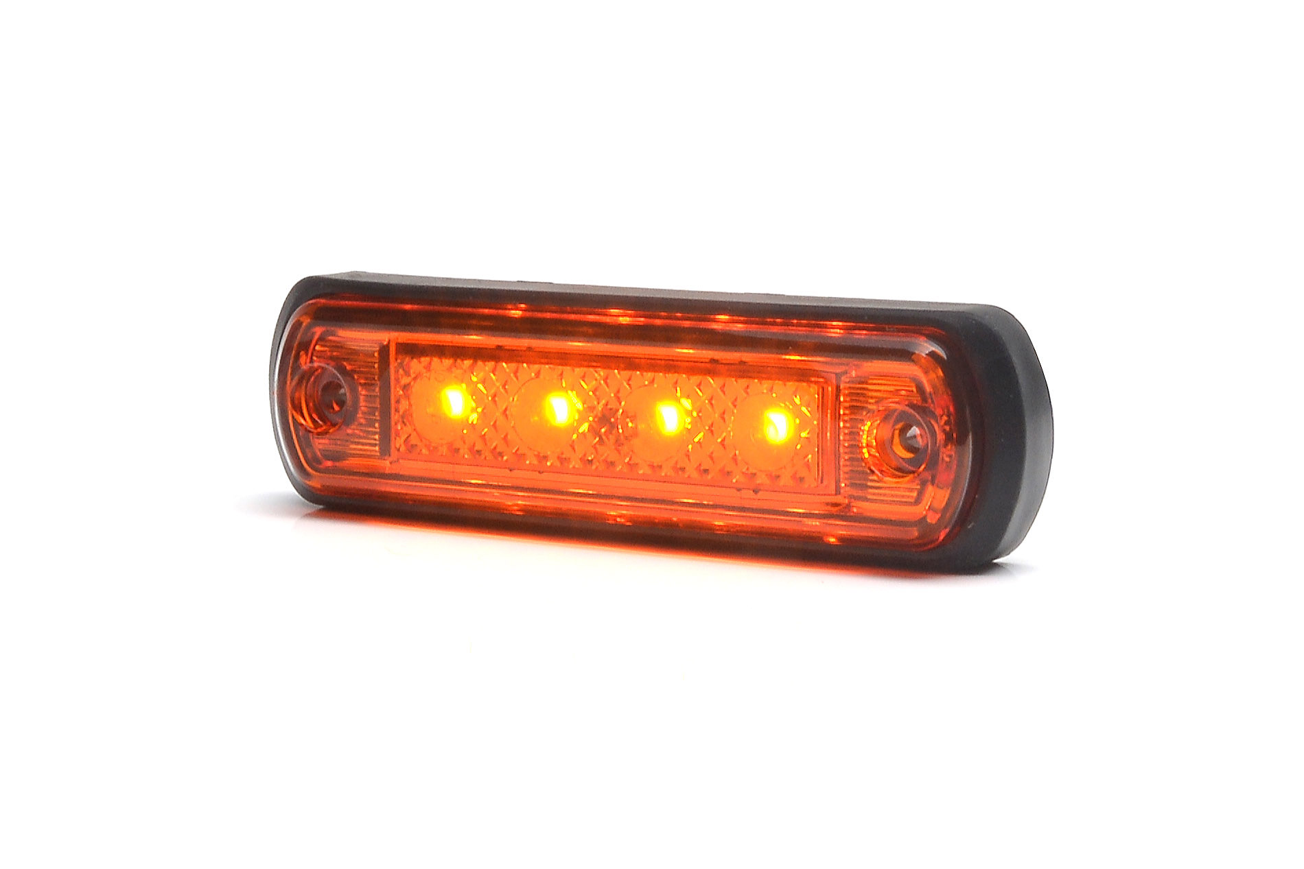 Strands sidomarkeringsljus, orange, LED, 12-24V DC