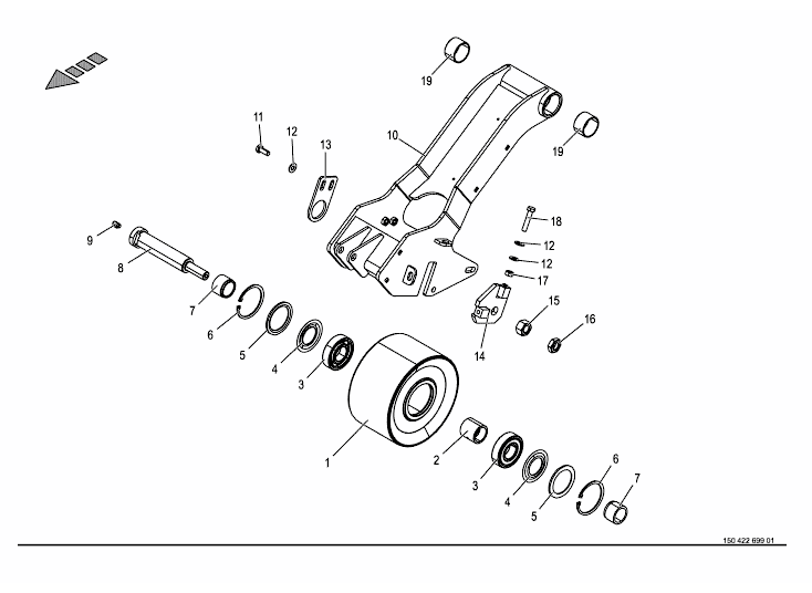 Clamping unit - rear (main coupling)