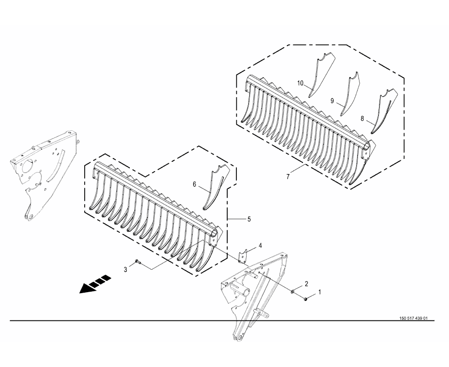 Cutting mechanism -17 blades