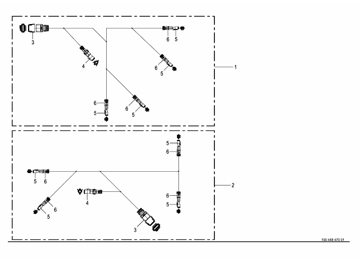 Cable harness - spout extension 45640 rows