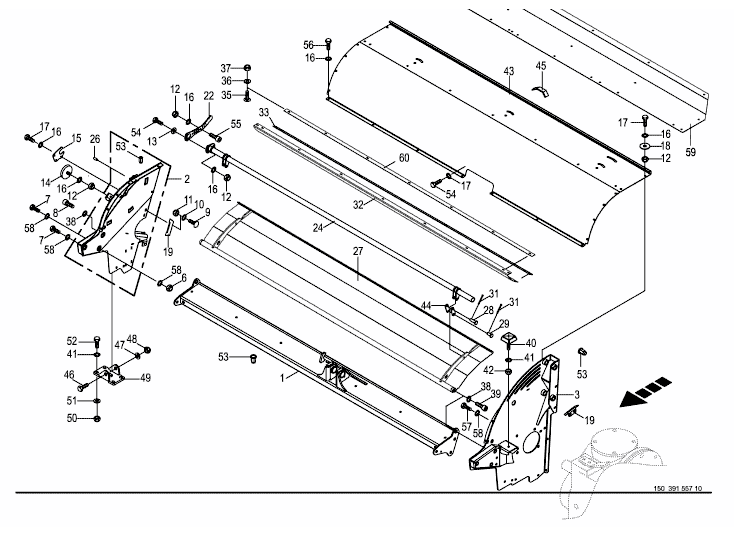 Tine conditioner housing