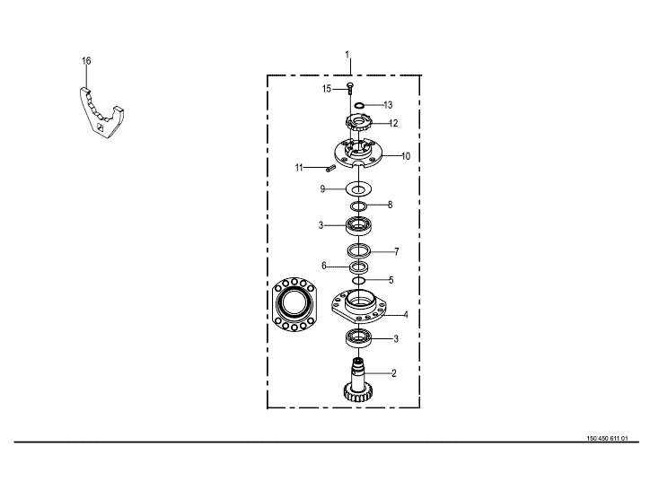 30.0 Bearing housing - left - SafeCut INSIDE