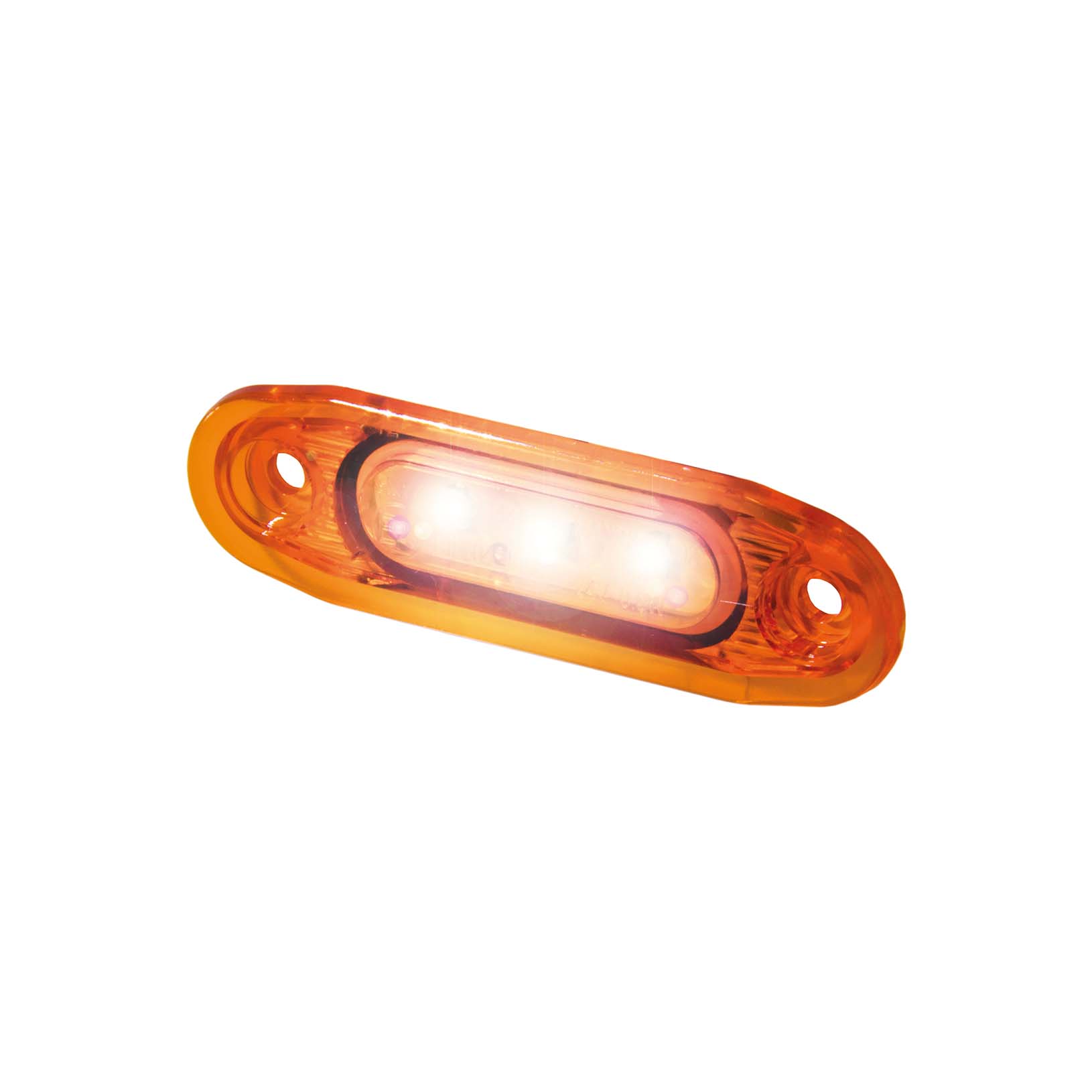 Strands sidomarkeringsljus LED, orange glas, 10/24V, 5m kabel-image