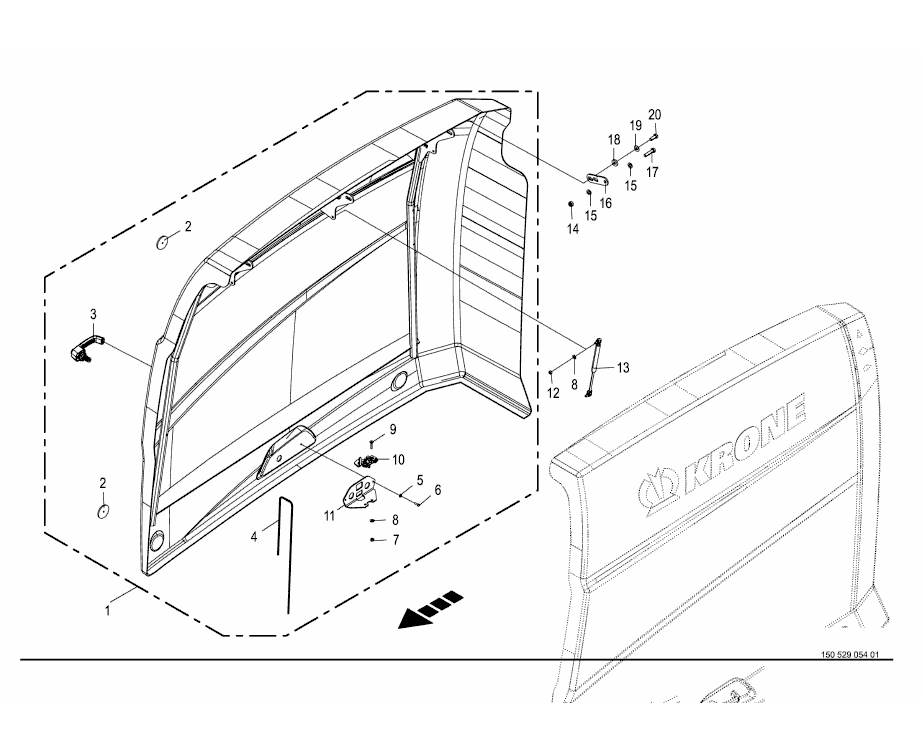 Side guard rear