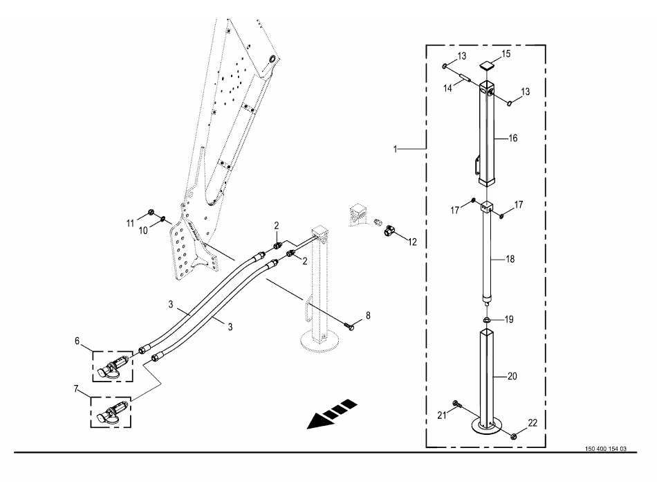 Hydraulisk stödfot