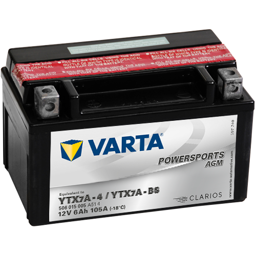 Varta MC AGM YTX7A-BS, 12V 6Ah, 506015