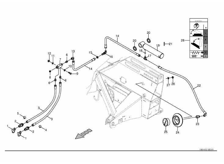 Hydraulic spring relief -optional