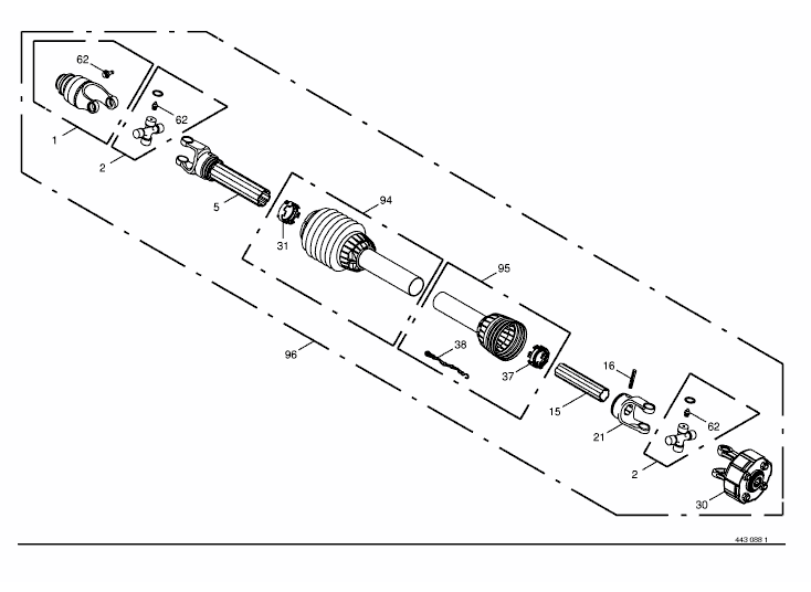 P.T.O axlar - Krone V 60